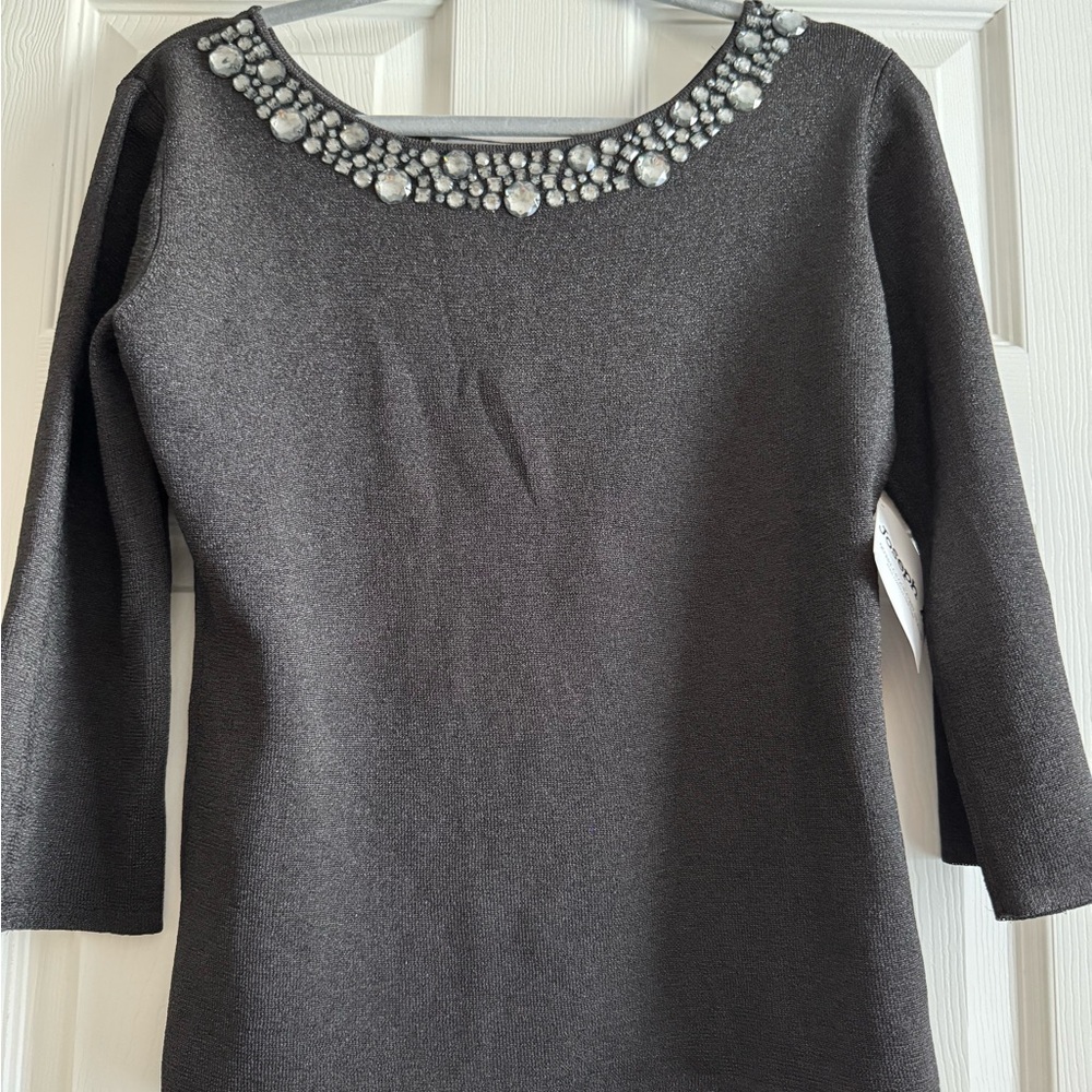 Joseph Charcoal Knit Top